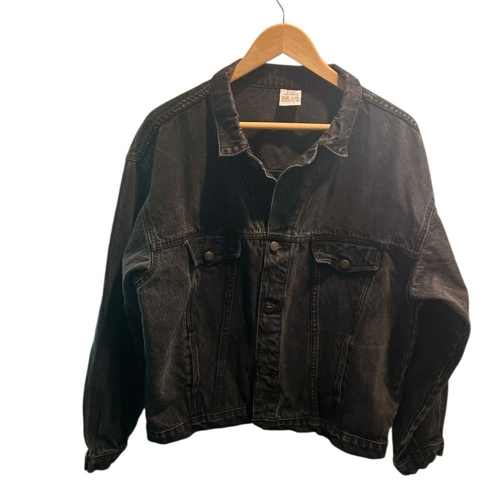 Rue21 Black Denim Jean Jacket Size L/XL - Picture 3 of 8